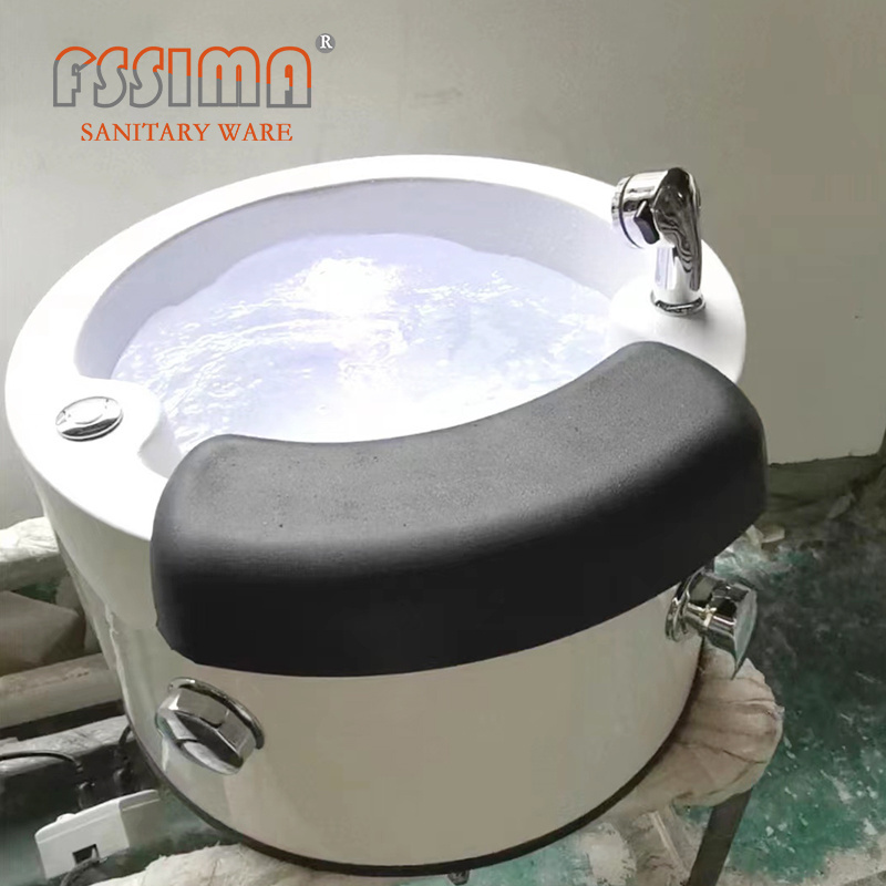 Washing basin foot spa pedicure tray bowl acrylic foot spa with water pump surf lamp pedicure SPA