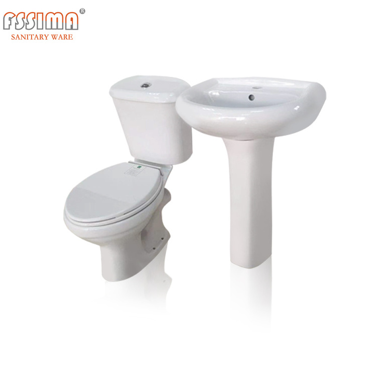 Sanitary Ware Ceramic Wc Toilet Two Piece Ceramic Washdown Toilets