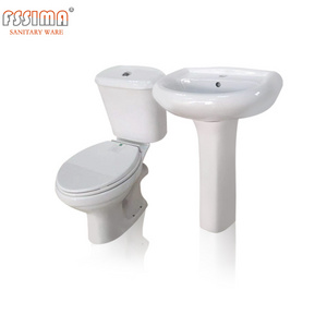 Sanitary Ware Ceramic Wc Toilet Two Piece Ceramic Washdown Toilets