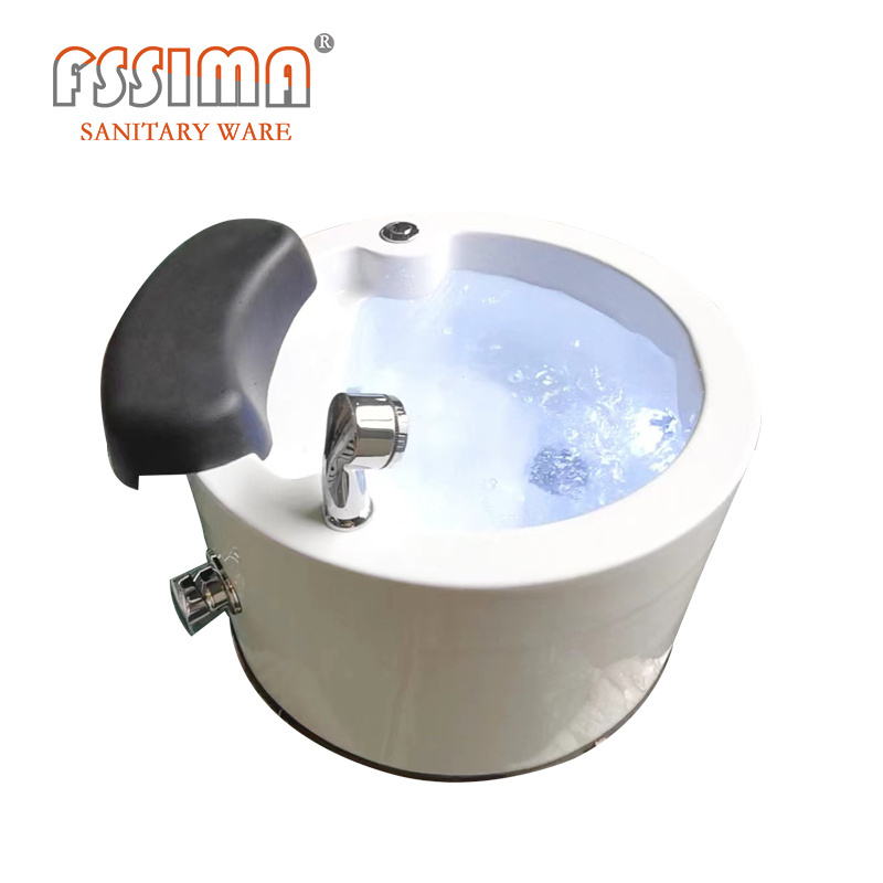 Washing basin foot spa pedicure tray bowl acrylic foot spa with water pump surf lamp pedicure SPA