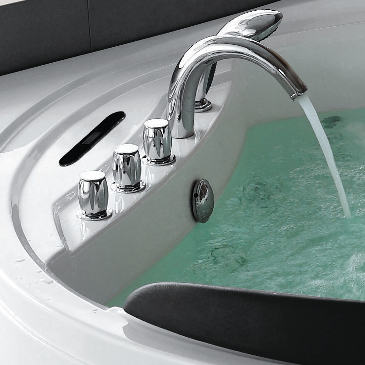 corner couples whirlpools bathtub, bathroom air bubble jets acrylic bathtubs, heart round shape hydro massage hot tub