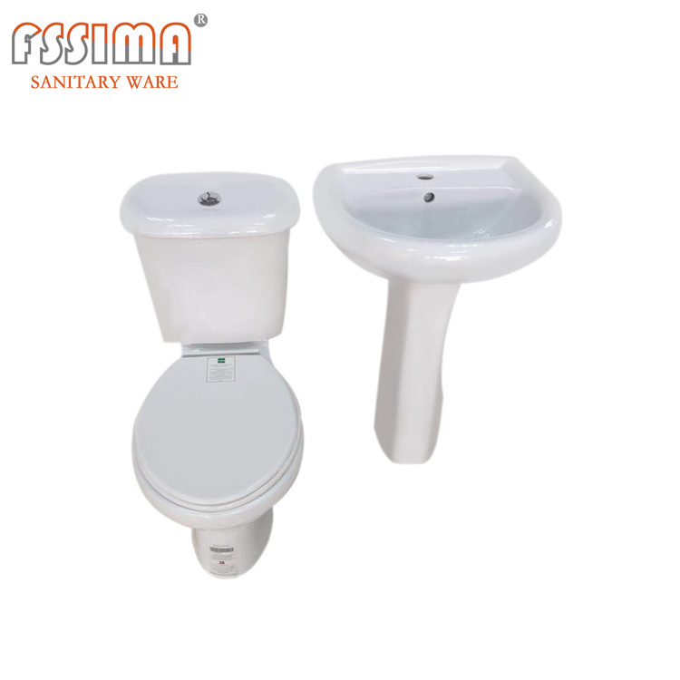 Sanitary Ware Ceramic Wc Toilet Two Piece Ceramic Washdown Toilets