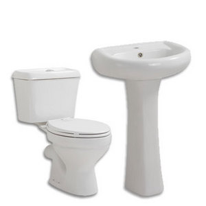 Bathroom Ghana washdown wc with basin two piece toilet bowl