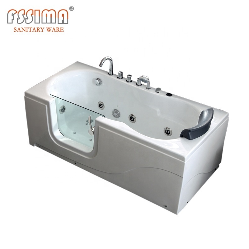 Walk in bathtub shower combo indoor hot tub for old people