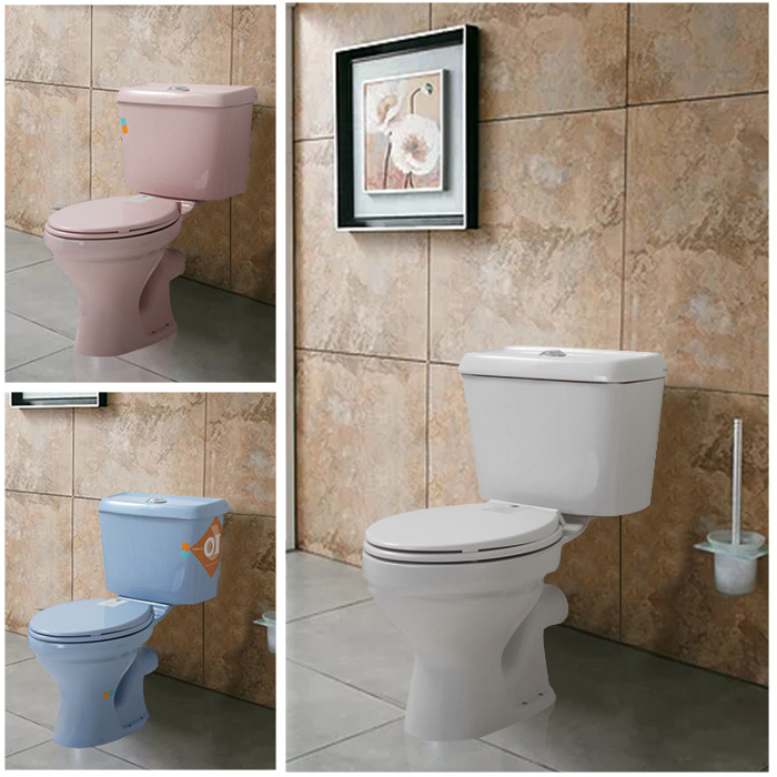 Africa wc toilet basin set twyford Ghana two piece Water Closet Ceramic Sanitary Ware Bathroom Toilet Set with Wash Basin