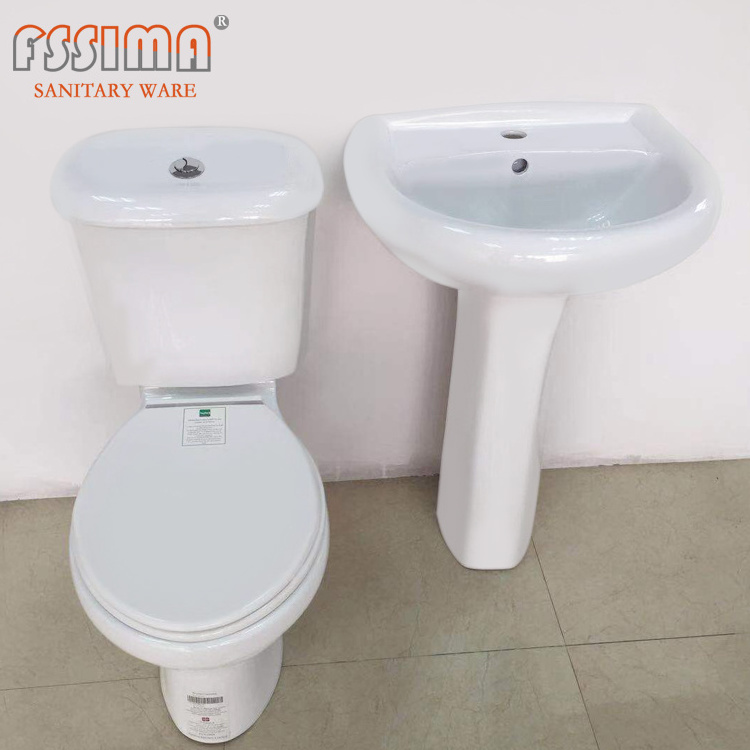 Sanitary Ware Ceramic Wc Toilet Two Piece Ceramic Washdown Toilets