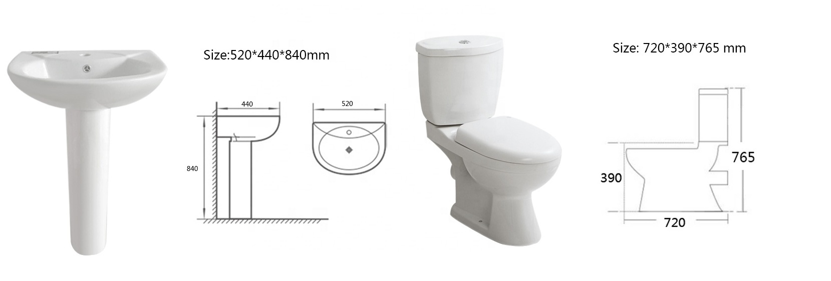 Ghana Wc Toilet Span with Seats Cover