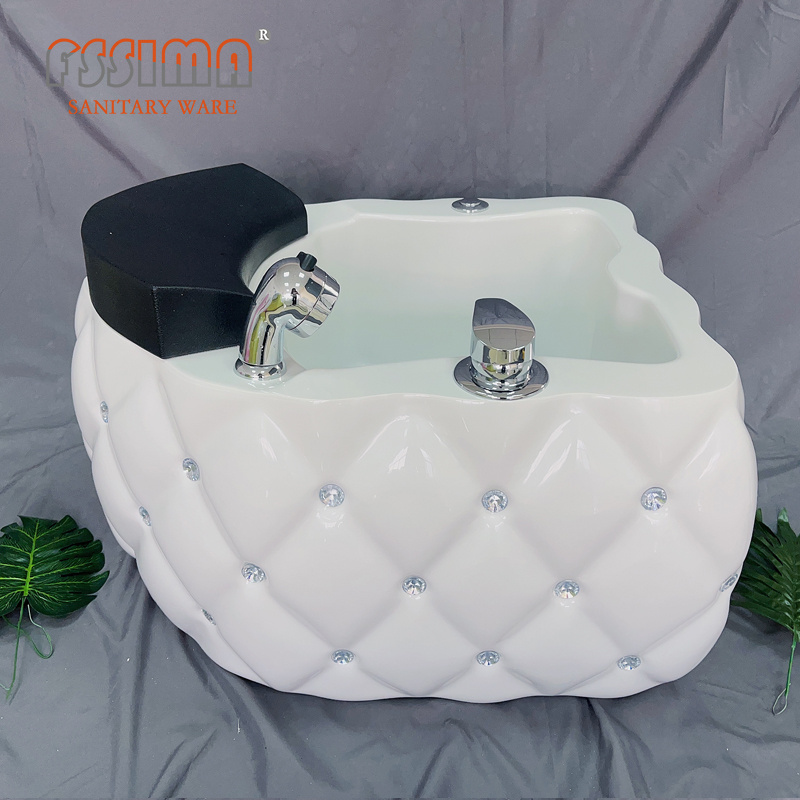 Beauty Salon Massage Foot Sink Foot Spa Wash Pedicure Basin Pedicure Bowls Bowl Tub With Massage