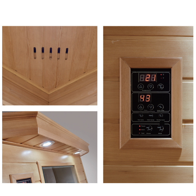 Fashionable sauna infrared two person wooden sauna room