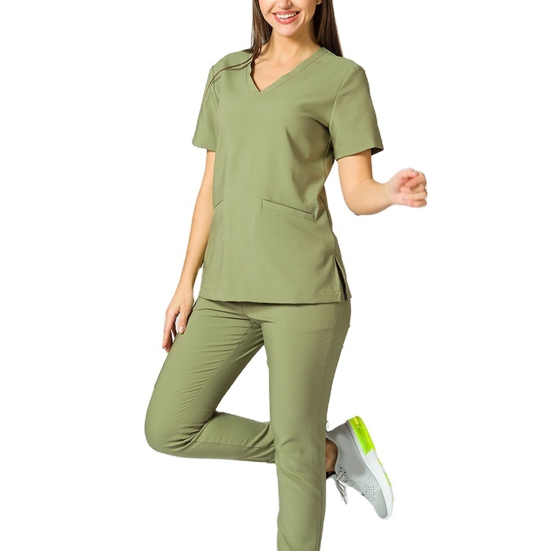 2024 Hot Selling Quick Drying Hospital Uniforms Medical Scrubs Nurse Sleeveless Scrub Set For Womens