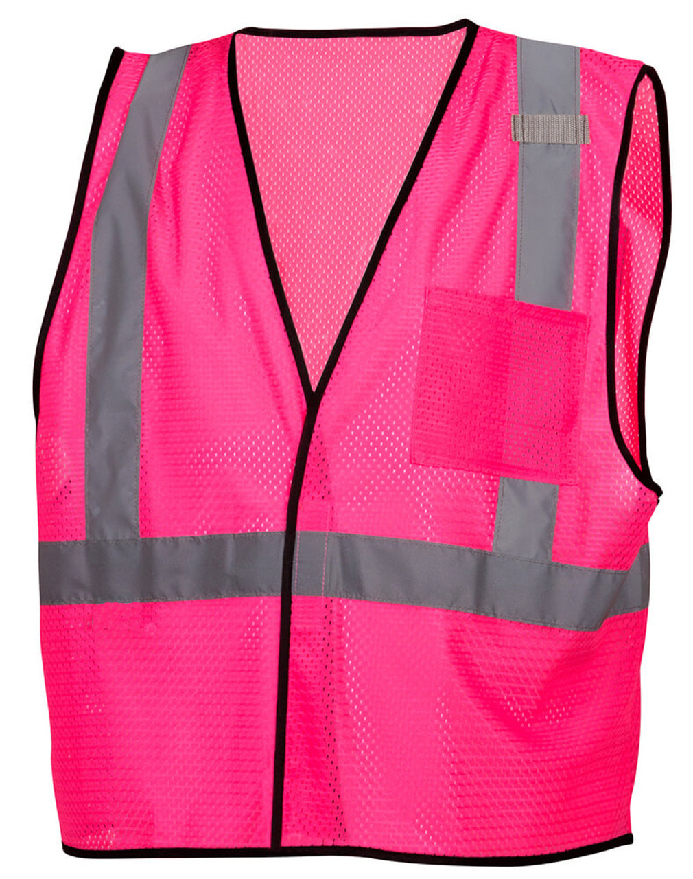 High Visibility Safety Vest with Reflective Strips Neon Yellow Color Zipper Front  Reflective Safety Vest Mesh