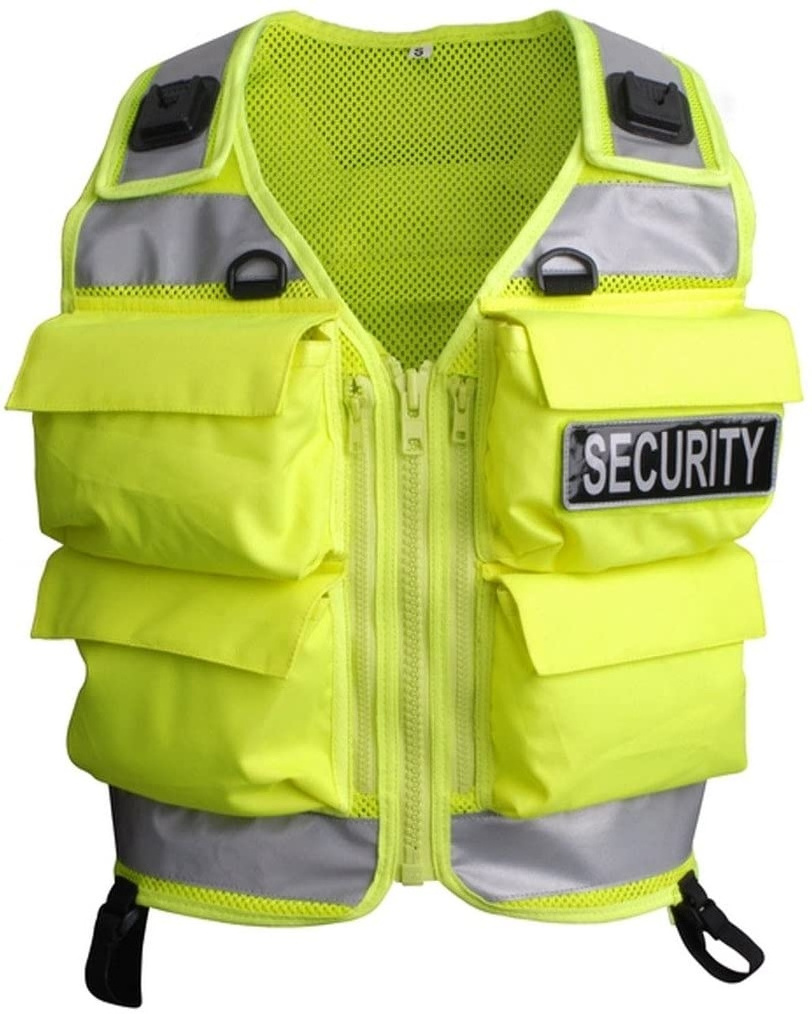 High Visibility Security Vests custom logo reflective jacket orange cotton safety vest for women pink vest