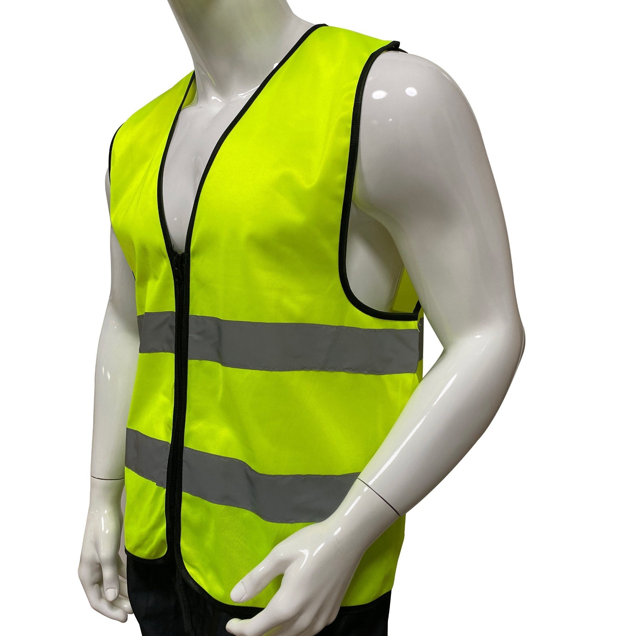 Breathable Bird-eye Knit Fabric Material Security Reflective Polo High Visibility Hi Vis Work Safety T Shirt