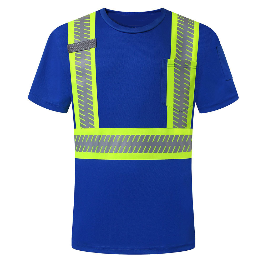 Construction Reflective Clothing 100% Cotton Fabric Custom Hi Vis Long Sleeve Safety Shirt Cargo Workwear Work Shirts For Mens