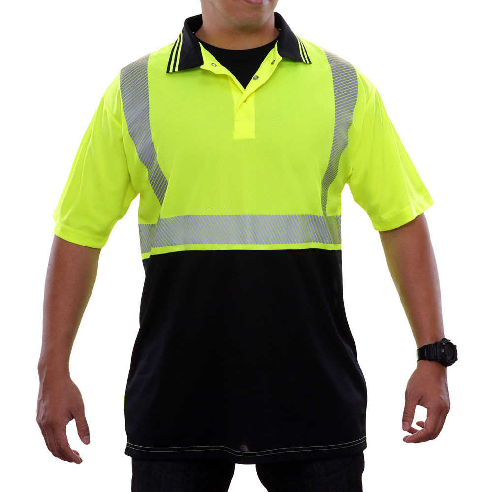 Amazing Design Hi Vis Safety Shirt Custom Logo Breathable Clothing Safety Reflective Security T Shirt Mens