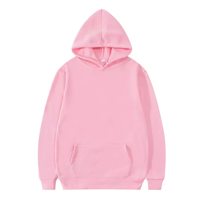 Classic Mens Hoodies Sweatshirts Baby Pink Color New Fashion Casual Cotton Pullover Warm Color Men's Hoodies