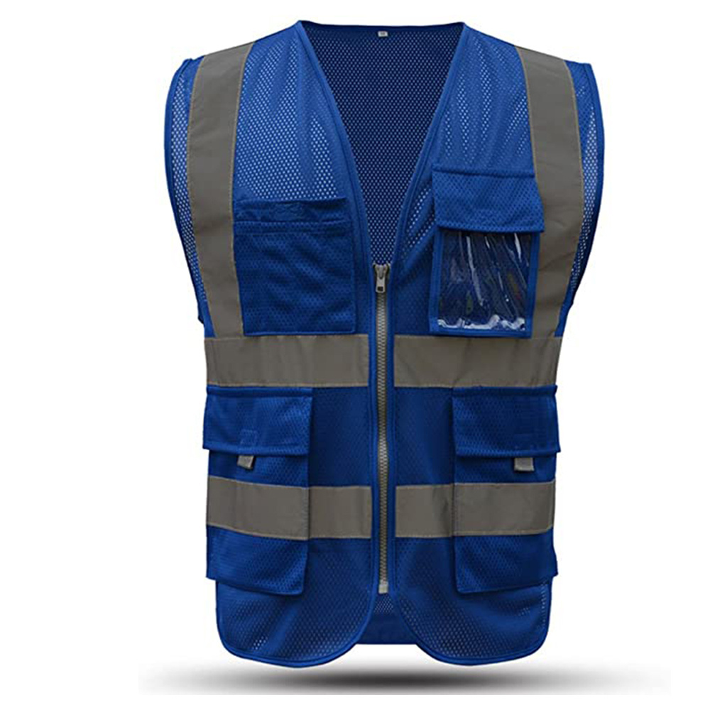 Best Quality Custom Logo Printing Men Work Security Vests Hi Vis Reflective Safety Protect Vest