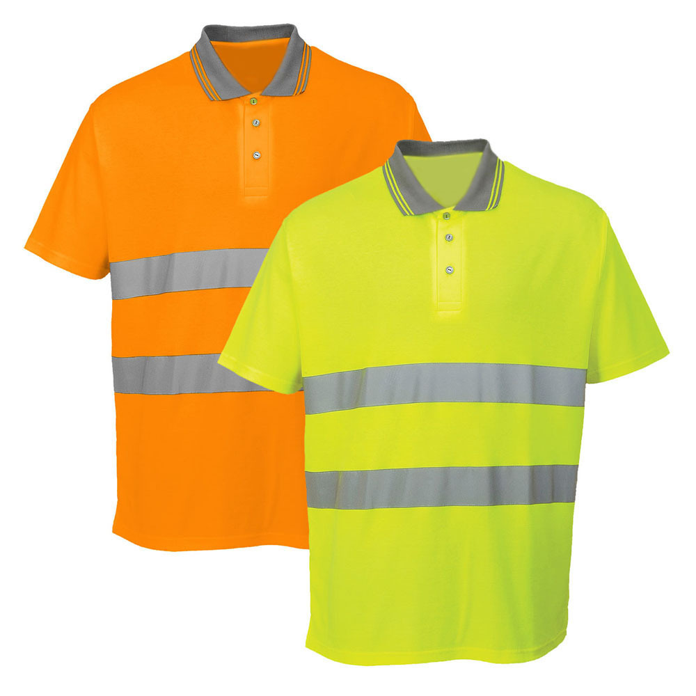 High Visibility Safety Workwear Reflective Clothing Tshirt Orange Cheap Safety Reflective Polo Shirt