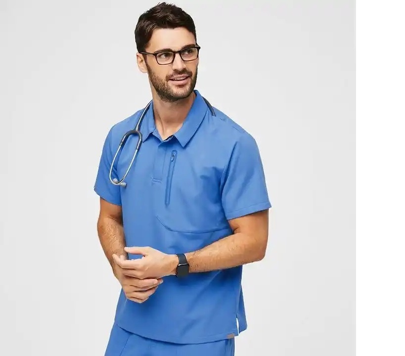 ECBC Add Logo Luxury Bleach Resistant Men Nurse Scrubs Uniforms Male One Piece Medical Hospital Scrubs for Health Worker