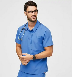 ECBC Add Logo Luxury Bleach Resistant Men Nurse Scrubs Uniforms Male One Piece Medical Hospital Scrubs for Health Worker