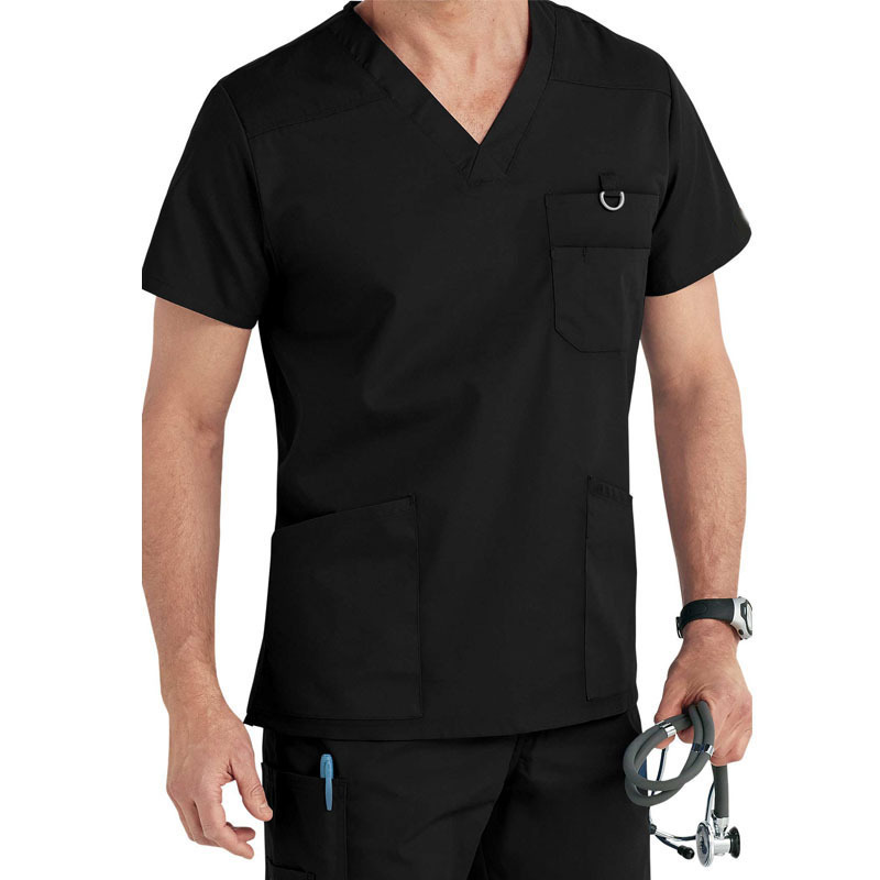 High Quality Men's Scrub Hospital Uniforms V-neck Short Sleeve Surgical Medical Scrub Soft Fabric Nurse Doctor Uniforms