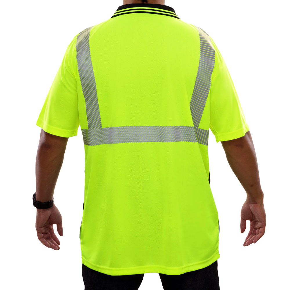 Amazing Design Hi Vis Safety Shirt Custom Logo Breathable Clothing Safety Reflective Security T Shirt Mens