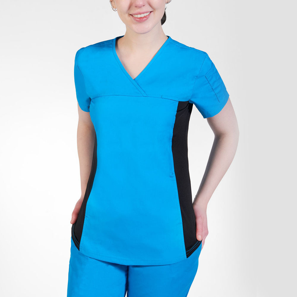 Cotton Polyester New Womens Scrub Set Style Tops Hospital Medical Uniform Sets V-Neck Solid White Colour Nursing Scrubs Womens