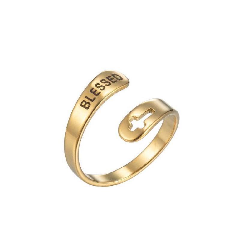 Stainless Steel I am enough Faith Ring For Men Women Couple Jewelry R009