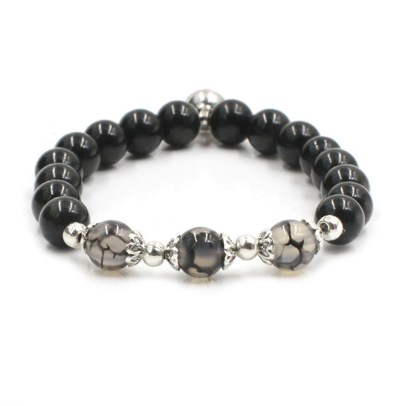 Hematite Black hair crystal Magnetic Couple Gem Stone Energy Distance Customize Bracelet ST021