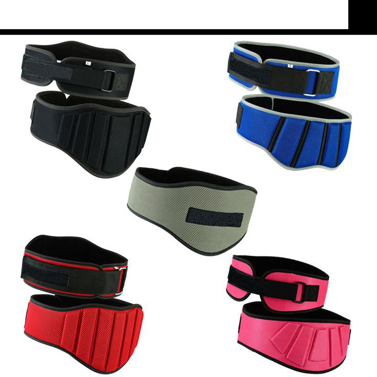 Custom Logo Weight Lifting Belt for Gym Fitness Training-Neoprene Padded Curved Belt with 6 inches Lumbar Back Support