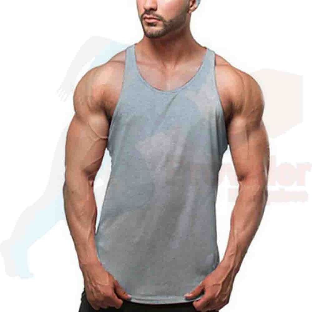 Ribbed Tank Top Men Fitness Clothing Sport Gym Vest For Men Stringer breathable Tank Top