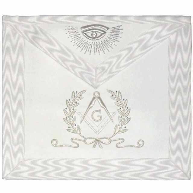 Wholesale Freemason Past   Master White Cloth Masonic Craft Regalia Mark Grand Lodge Mason Apron