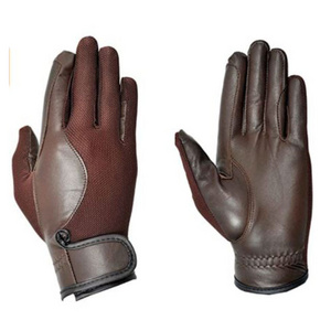 hot selling 100% goatskin leather horse riding gloves custom bicycle gloves full finger leather gloves