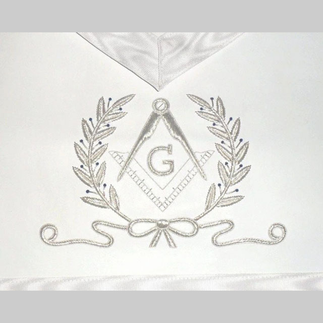 Wholesale Freemason Past   Master White Cloth Masonic Craft Regalia Mark Grand Lodge Mason Apron