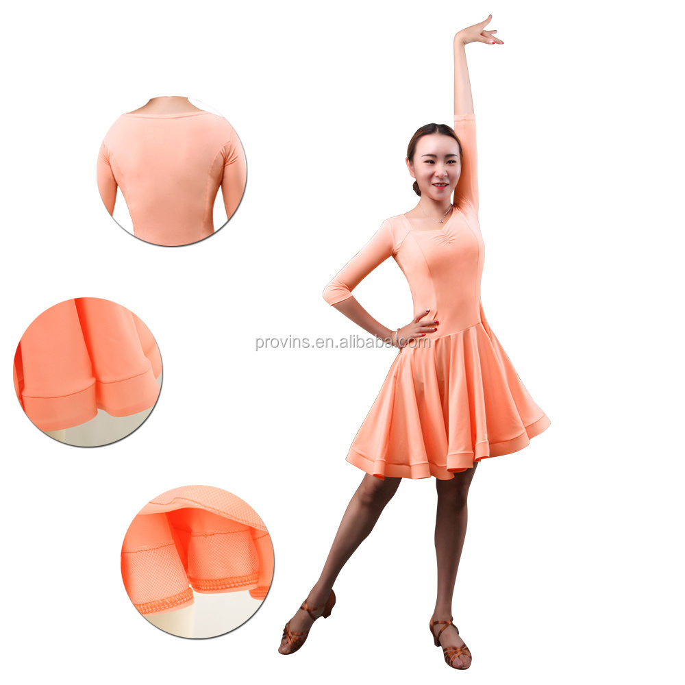 Fashional New Style Latin Dance costume Five Piont Sleeve Latin Dresses for girls