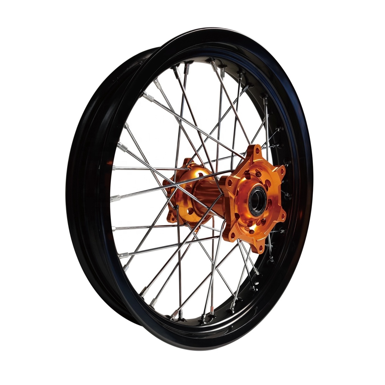 Customized 2.50-17 and 3.00x17 inch motorcycle alloy spoked wheels for SX250 Complete Wheel with Billet Hub