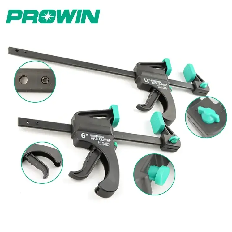 PROWIN Soft Handle Carpenter Table Tool Internal External Woodworking Quick Release Wood Clamp Bar Clam