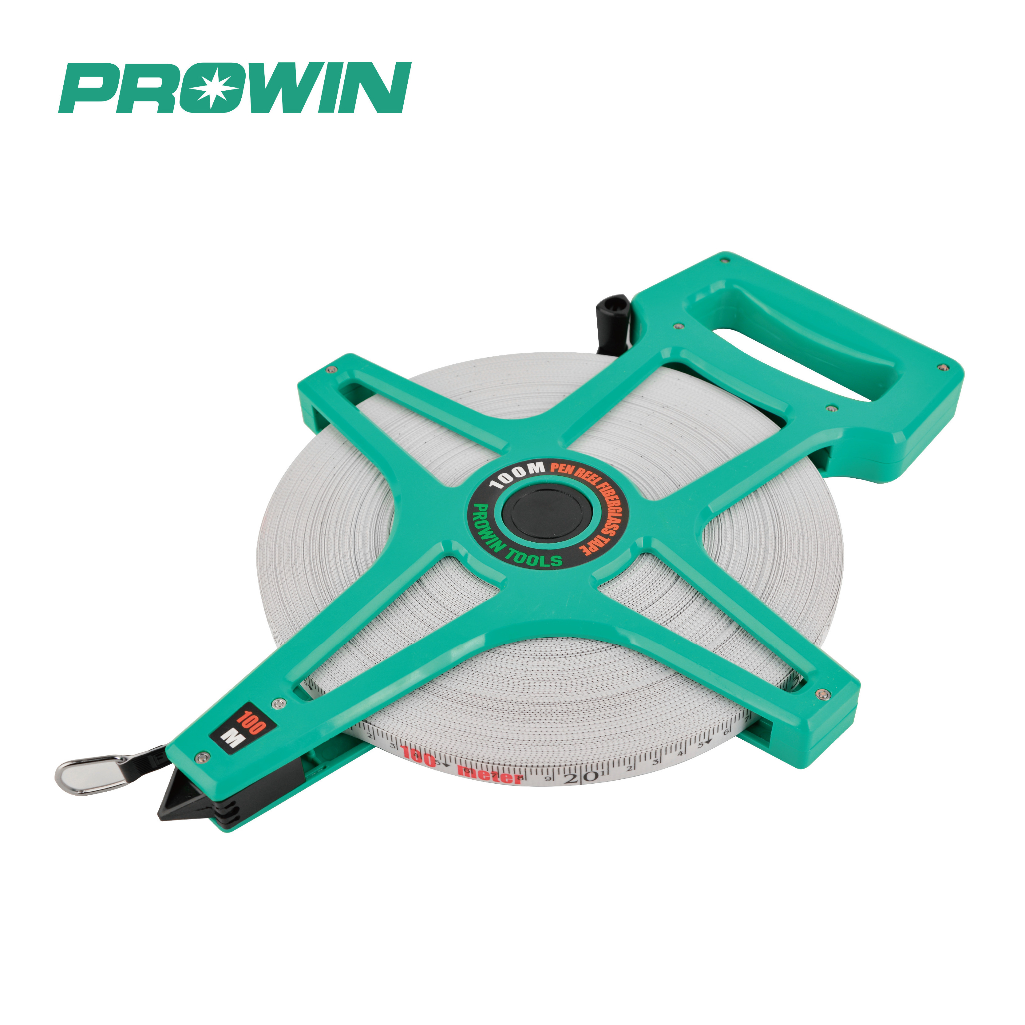 PROWIN New Design Waterproof Fiberglass Retractable Surveyor Measuring Tape Engineer 30M Long Distance Measurement Tool