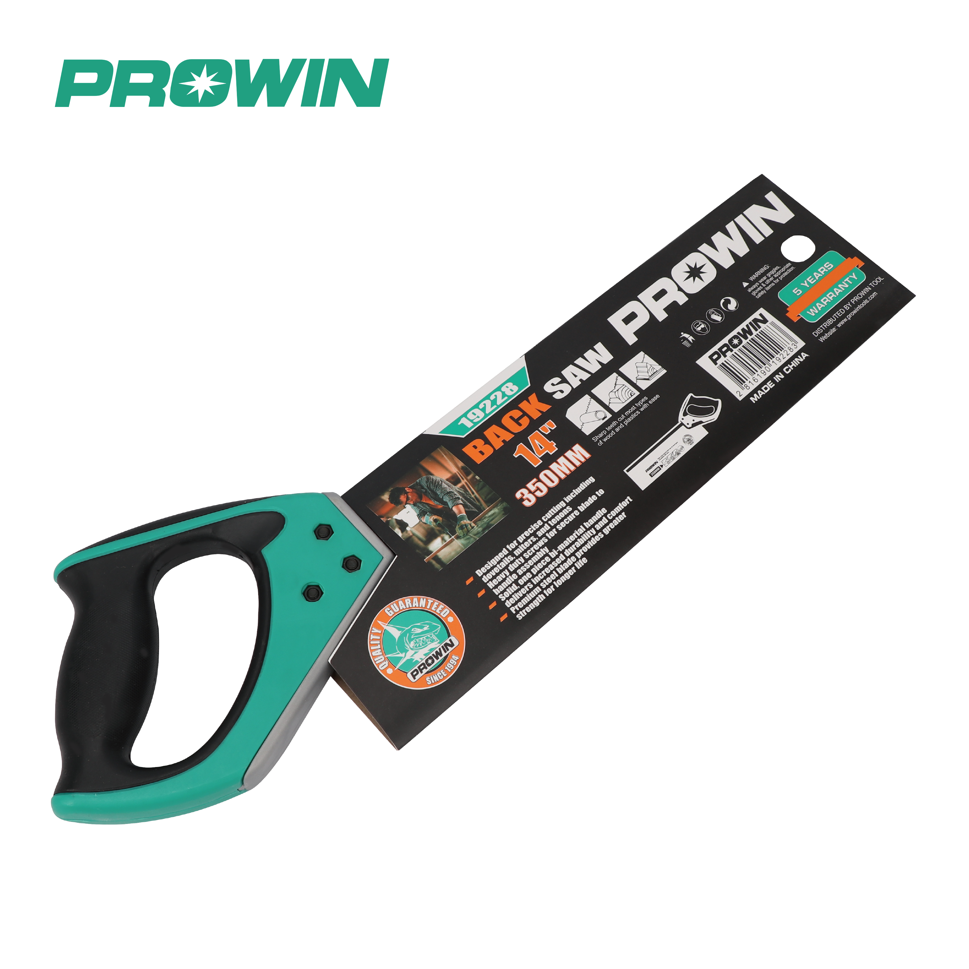 PROWIN 14Inch 45 Degree Angle Cutting Hand Tool Combination 10 Teeth Per Inch Saw Wood Working Mitre Box And Back Saw