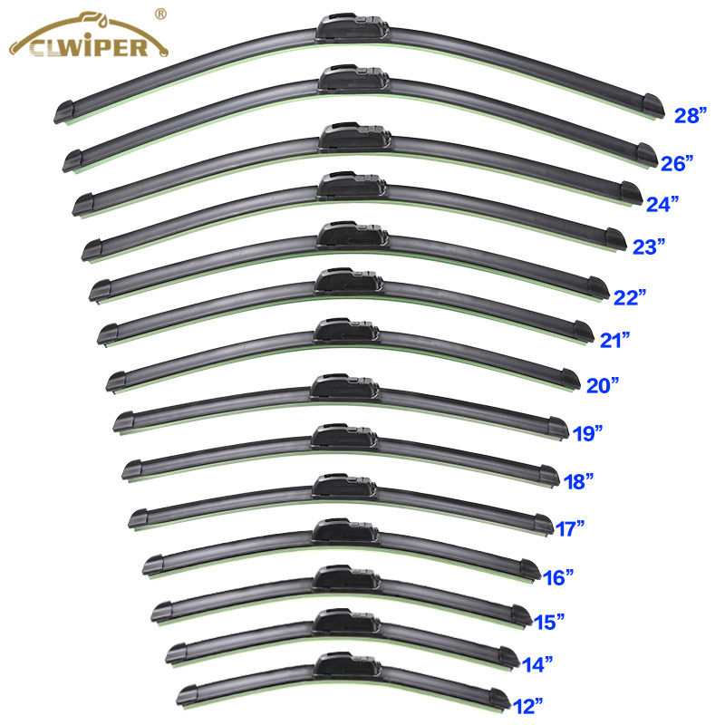 CLWIPER car wiper blades Universal Soft Wiper Auto Car Windshield Wipers with natural rubber