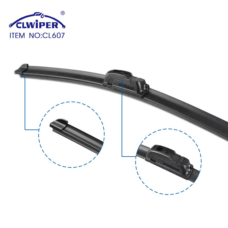 CLWIPER Factory frameless soft windshield wiper blade with natural rubber refill