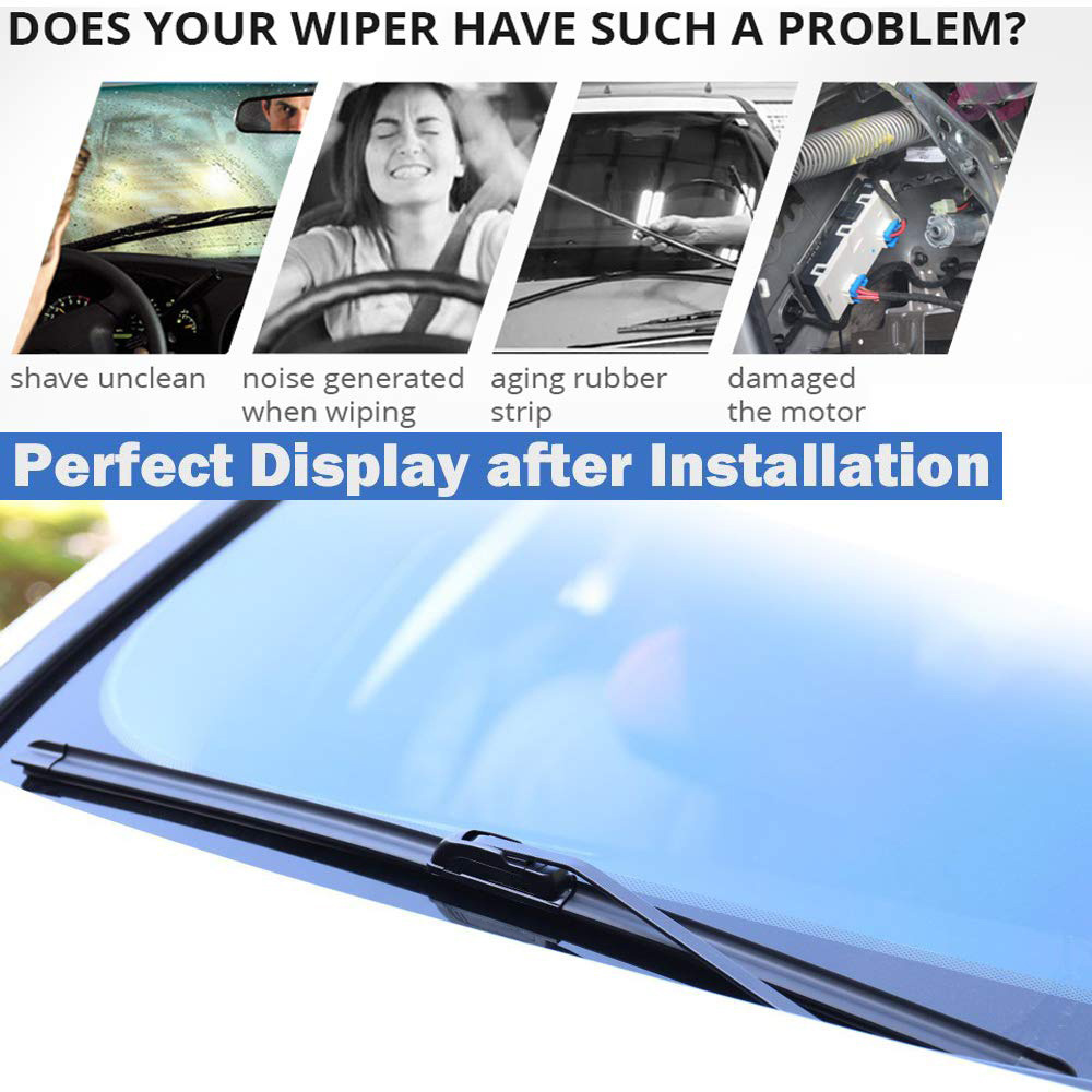 CL607 Wholesale Soft wiper blade arm flat car rubber refill window windscreen windshield boneless universal wiper blade