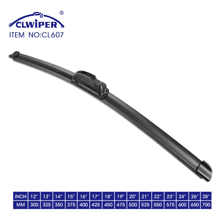 CLWIPER Factory frameless soft windshield wiper blade with natural rubber refill