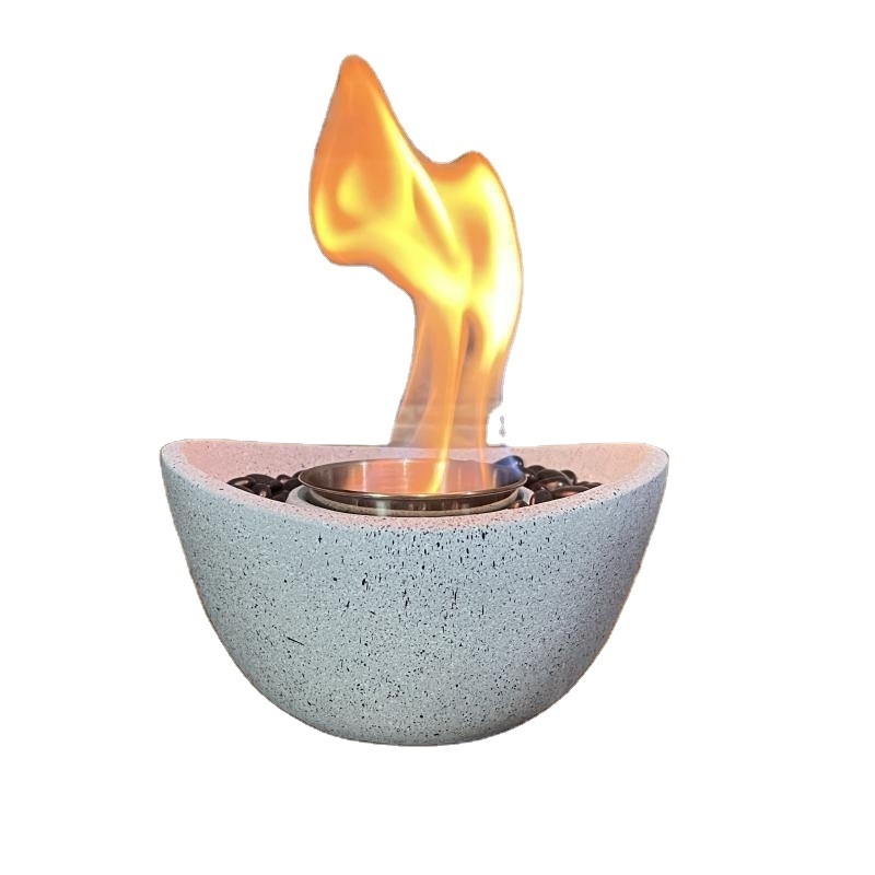 Indoor and Outdoor table fire Decoration Table Top Fireplace Mini Smores Maker Portable Cement Fire Pit Bowl Tabletop Fire Pit