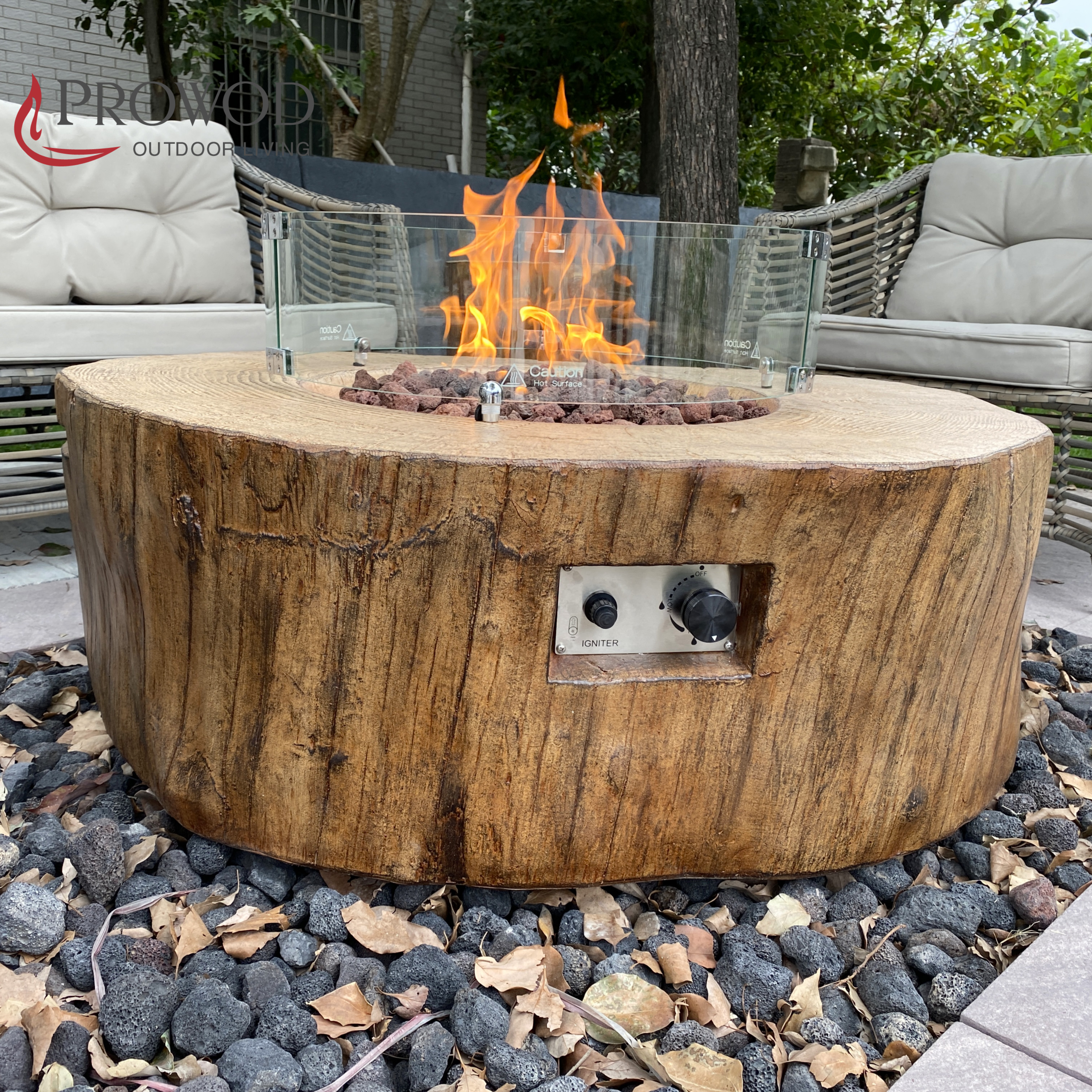 Firewood Gas Propane Garden Heating Fireplace Stove Fire Table Fire Pit Fire Column