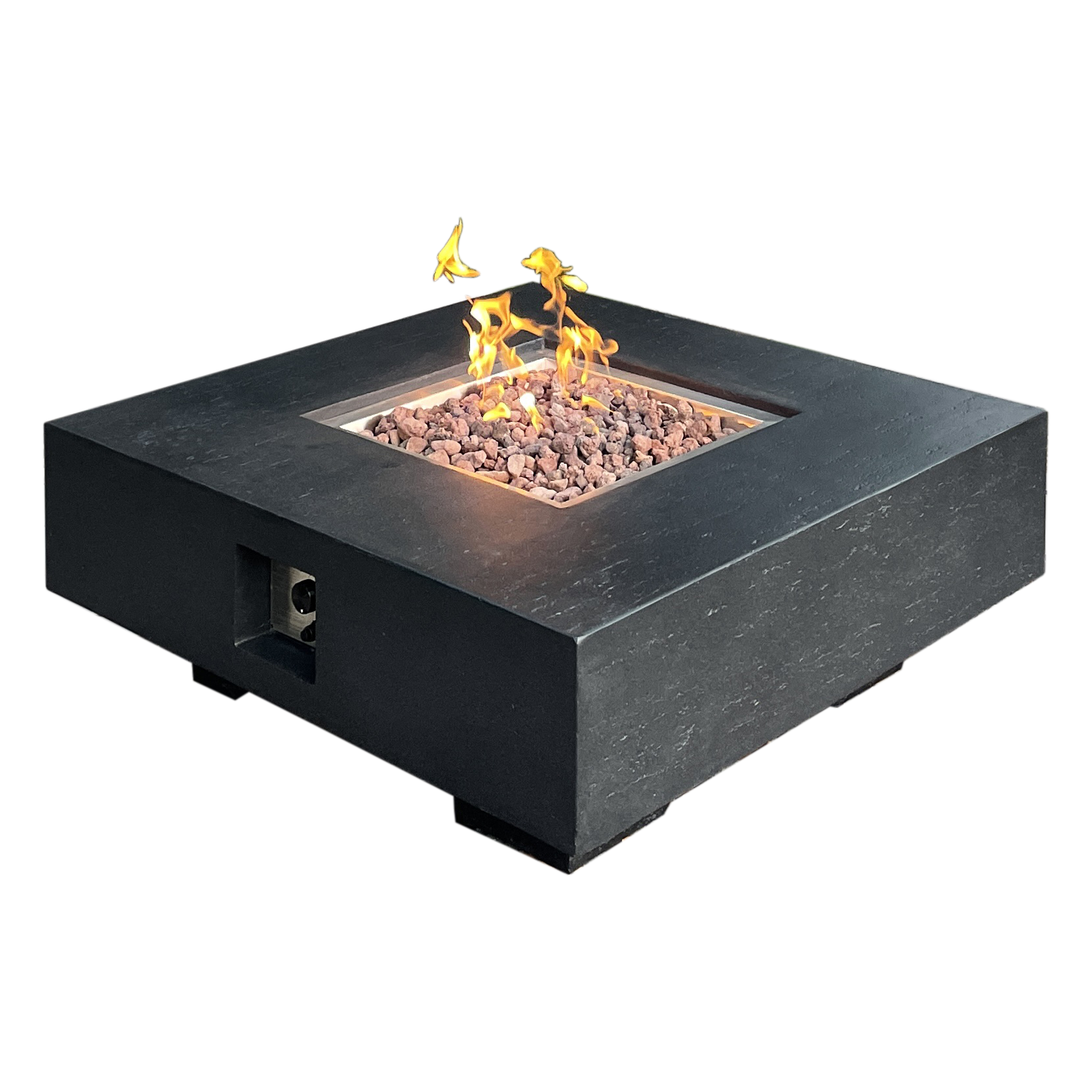 Garden Supplier Square Gas Fire Table Smokeless Propane Gas Fire Pits Outdoor Concrete Gas Fireplace