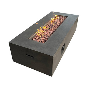 Outdoor Gas Fireplace Concrete Coffee Table Smokeless Gas Fire Table for Outdoor Living