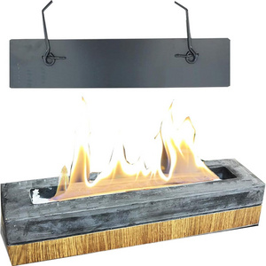 Dichromic Rectangle Alcohol Tabletop Fireplace Smokeless Bio Fuels Ethanol Fire Pits Concrete Table Top Firepits