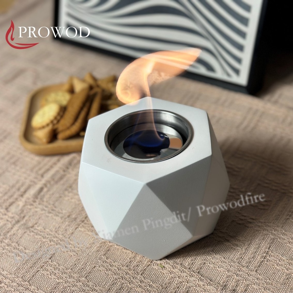 Mini Diamond Shape Cement Fireplace Bio Ethanol Burning Fire Pits Desktop Decoration Fireplace