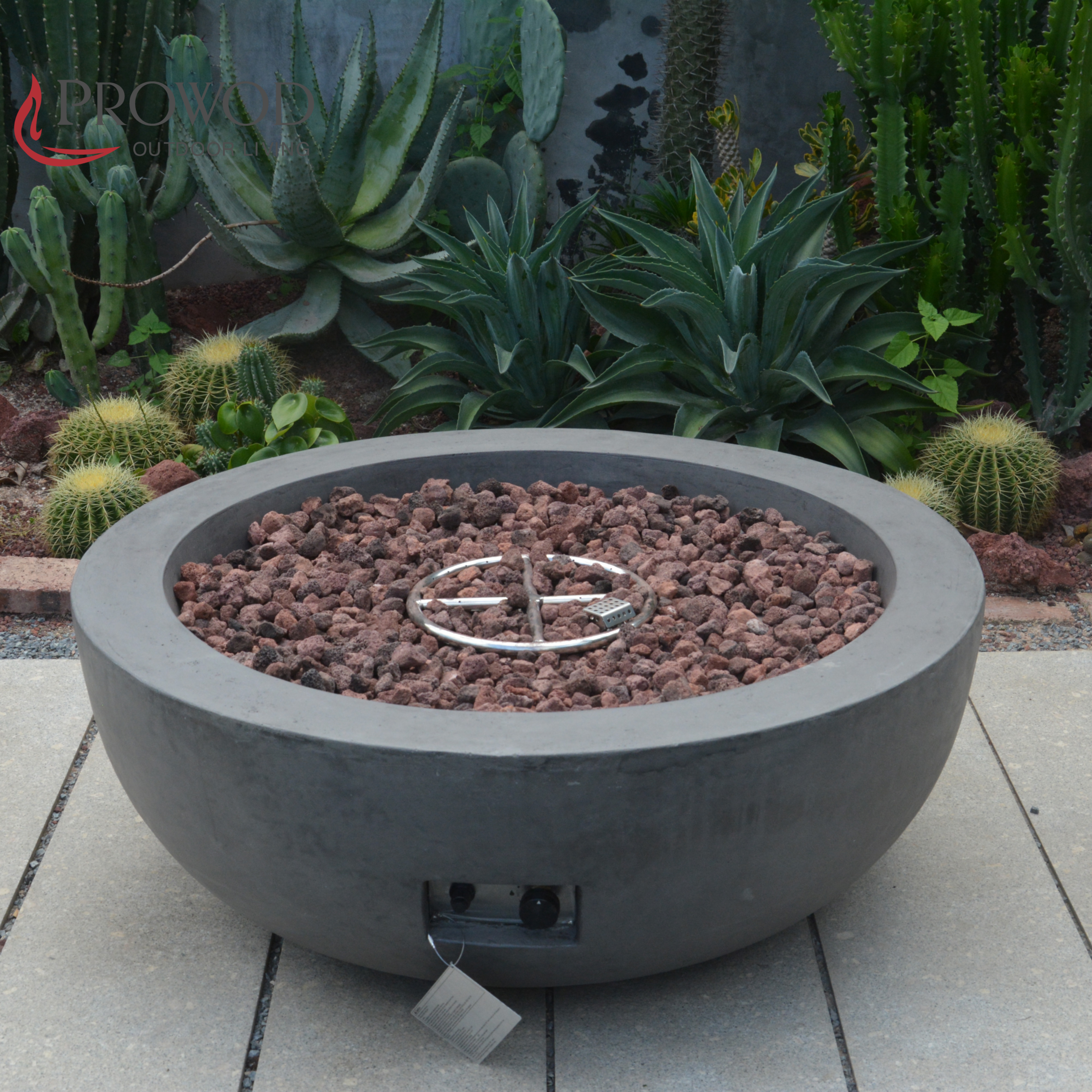 2023 Easy to Use Garden Heaters 40 inches GRC Fire Bowl SUS304 Burning Natural Gas Fireplace for Outdoor